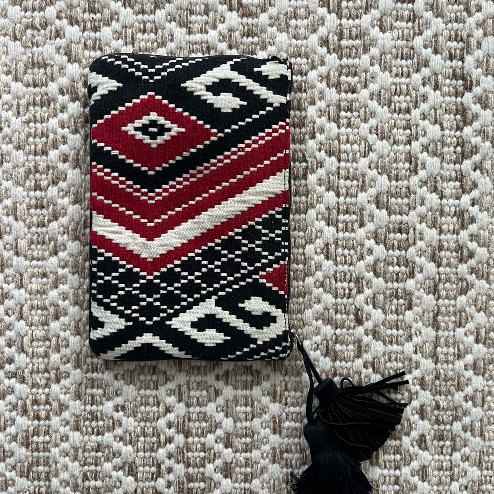 Roller Rabbit Red and Black Patterned Pouch - Picture 4 of 4